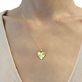 thumbnail image 4 of Diamond Cut Swiss Heart Pendant Necklace in 14K Gold, 4 of 6