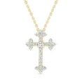 thumbnail image 1 of 0.35 CT. T.W. Round Cut Cross Diamond Pendant Necklace in 14K Gold, 1 of 6