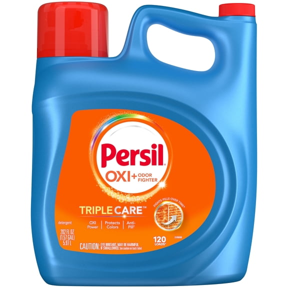 Persil Advanced Clean Oxi+Odor Liquid Laundry Detergent, 120 loads, 202 fl. oz.