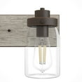 thumbnail image 6 of Hunter Devon Park with Clear Glass Bathroom Vanity Wall Light Fixture, 6 of 8