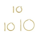 thumbnail image 1 of High Polish Hoop Earrings in 14K Gold, 1 of 6
