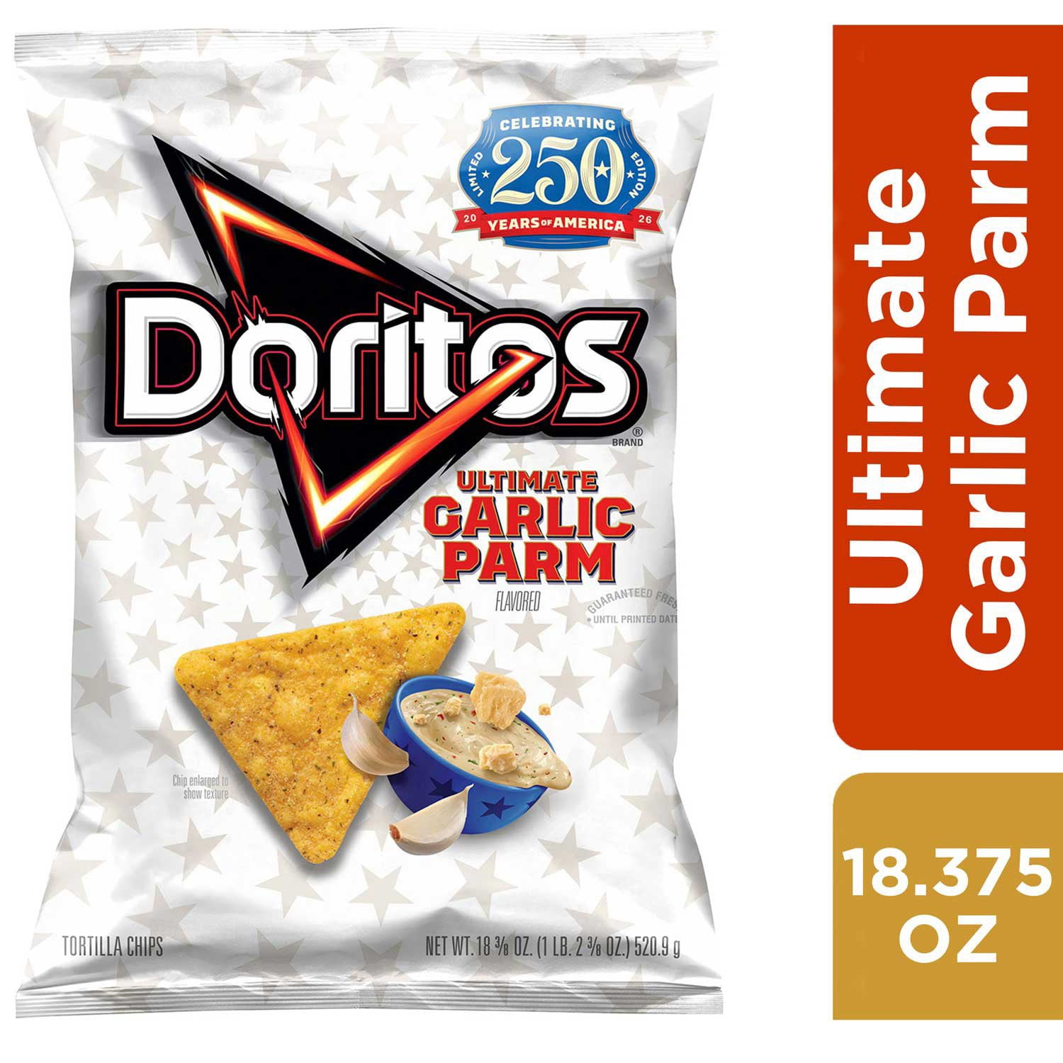 Doritos Ultimate Garlic Parm Flavored Tortilla Chips, 18.375 oz