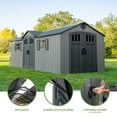 thumbnail image 3 of Lifetime 20' x 8' Dual Entry Outdoor Storage Shed, Gray, 3 of 12