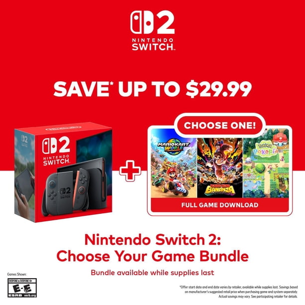 Nintendo Switch 2: Choose Your Game Bundle - Donkey Kong Bananza