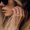 thumbnail image 6 of Princess Cut Gemstone & Diamond Eternity Ring in 14K Gold, 6 of 7