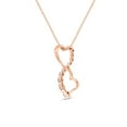 thumbnail image 4 of 0.23 CT. T.W. Diamond Double Heart Infinity Pendant in 14K Gold, 4 of 8