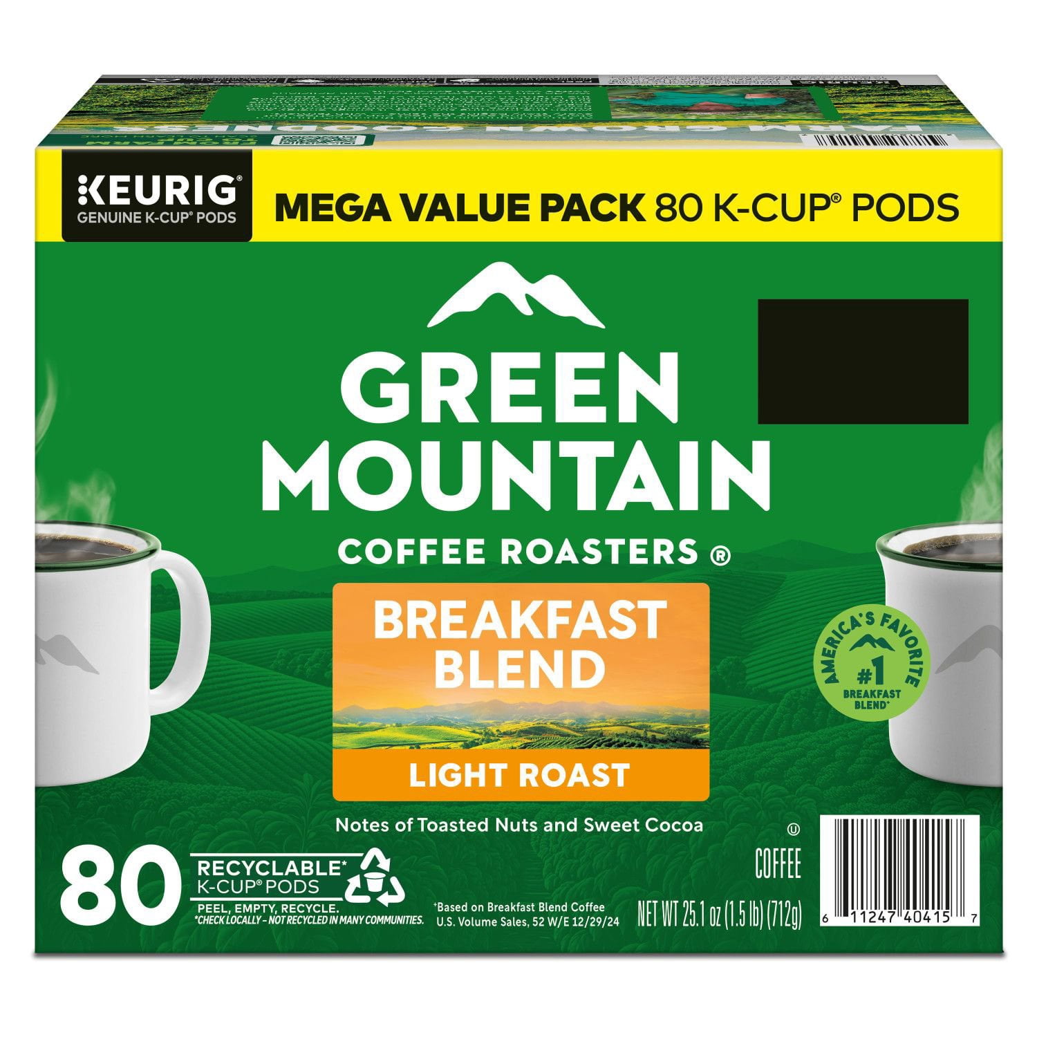 Green Mountain Coffee Roasters Light Roast Coffee Pods, Breakfast Blend, 80  ct. - Samsclub.com