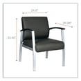 thumbnail image 2 of Alera Metal Lounge Series Mid-Back Guest Chair, Black, 2 of 9