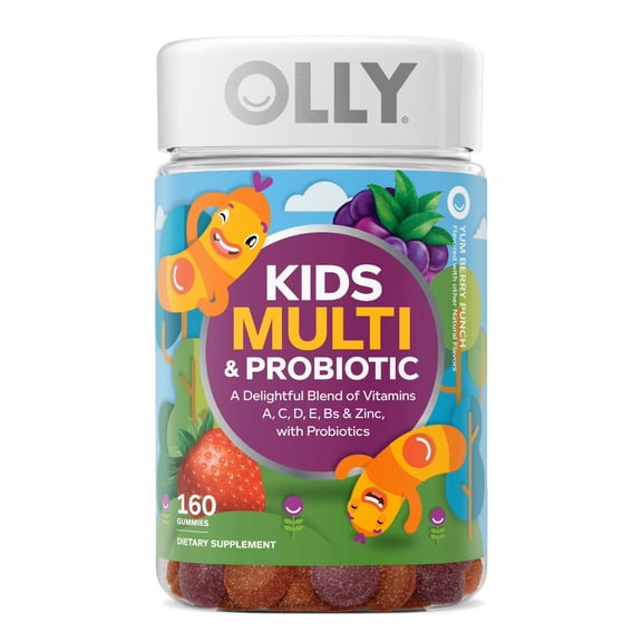 OLLY Kids Multivitamin + Probiotic Gummy, Berry, 160 ct.