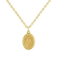 thumbnail image 1 of Virgin Mary Oval Pendant Necklace in 14K Gold, 1 of 5