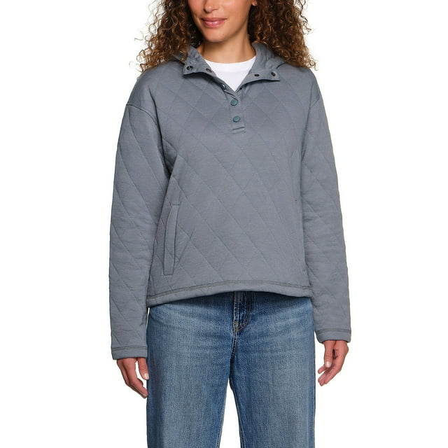Lands' End Women's Quilted Pullover Hoodie