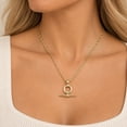 thumbnail image 3 of Toggle Pendant Necklace in 14K Gold, 3 of 5