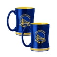 thumbnail image 1 of Logo Brands Golden State Warriors 14oz Relief Mug Set, 1 of 5