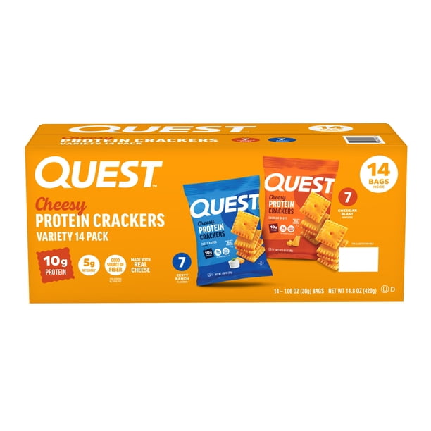 Quest Cheesy 10g Protein Crackers Variety Pack, 14 ct. - Samsclub.com