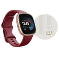 thumbnail image 1 of Fitbit Versa 4 One Size Fitness Smartwatch Bundle, Beet Juice & Copper Rose, 1 of 5