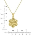thumbnail image 4 of Diamond Cut Flower Pendant Necklace in 14K Gold, 4 of 6