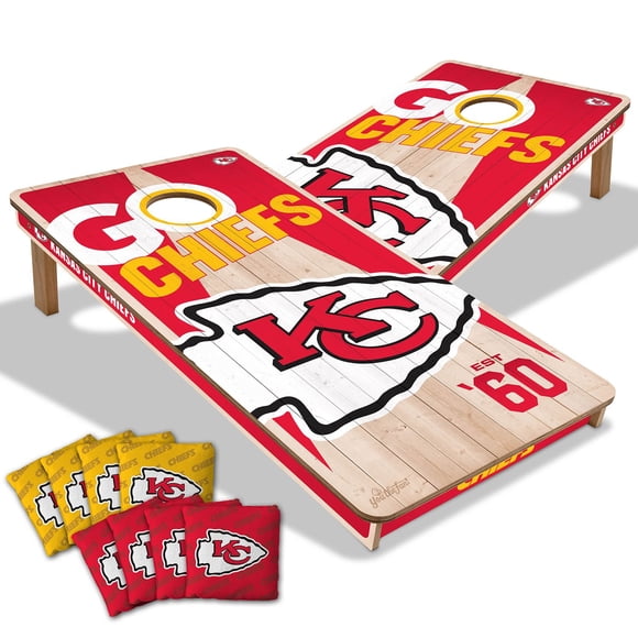 YouTheFan Kansas City Chiefs 2'x4' Cornhole Board Set
