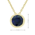 thumbnail image 6 of Round Cut Gemstone Bezel Pendant in 14K Gold, 6 of 6