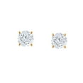 thumbnail image 3 of 0.72 CT. T.W. Round Cut Solitaire Diamond Stud Earrings in 14K Gold, 3 of 7