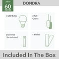 thumbnail image 11 of Hunter 60" Dondra Ceiling Fan With LED Light Kit And Pull Chain, Choose Color, 11 of 11