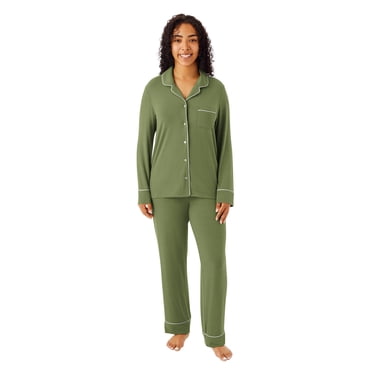 Dreammark Women's 2-Piece Notch Collar Pajama Set