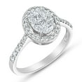 thumbnail image 2 of 0.75 CT. T.W. Oval Shaped Diamond Halo Ring in 14K Gold, 2 of 4