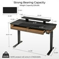 thumbnail image 5 of 55" Standing Desk with Drawers, Wood Finish, 5 of 7