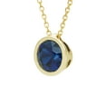 thumbnail image 2 of Round Cut Gemstone Bezel Pendant in 14K Gold, 2 of 6