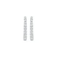 thumbnail image 2 of Round Cut Oval Shape Diamond Hoop Earrings in 14K Gold, 2 of 4
