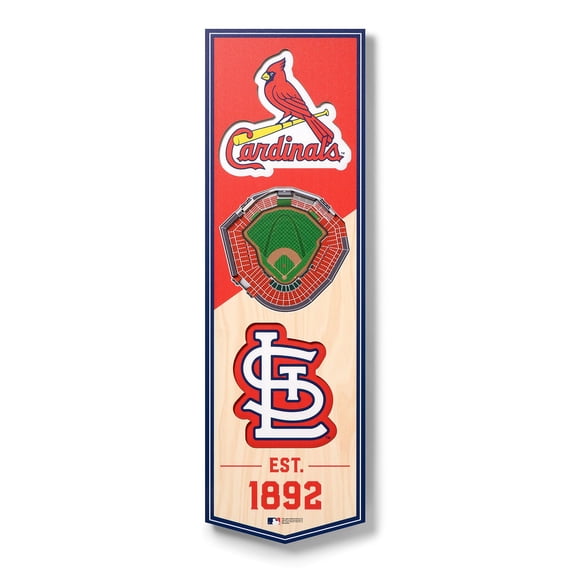 YouTheFan MLB  6"x19" 3D Stadium View Banner, Assorted Teams