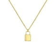 thumbnail image 1 of 14K Yellow Gold High Polish Padlock Pendant on 16-18" chain with Lobster Clasp, 1 of 4