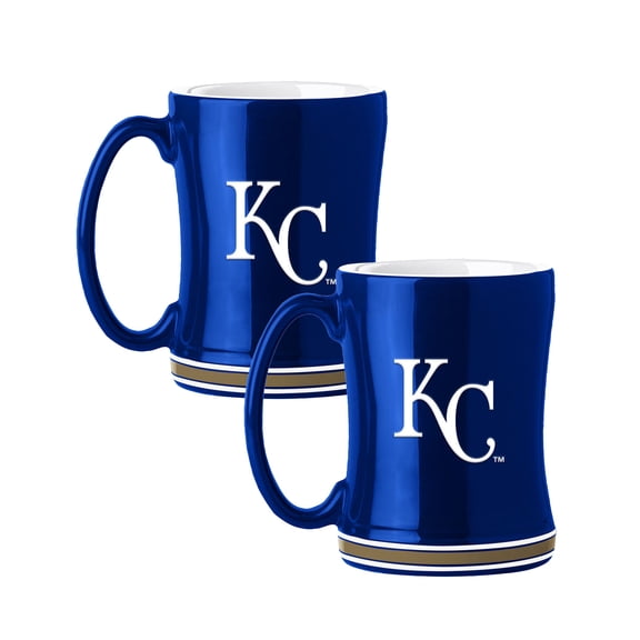 Logo Brands Kansas City Royals 14oz Relief Mug Set