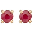 thumbnail image 2 of Round Cut Gemstone Stud Earrings in 14K Gold, 2 of 4