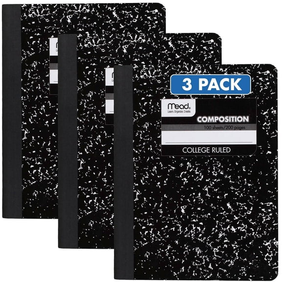 Mead College Ruled Comp Book 3 Pack