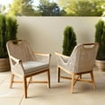 thumbnail image 3 of Cambridge Casual Salinas Teak Wicker Dining Set, 7pc, 3 of 12