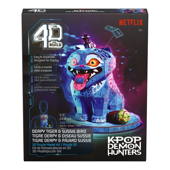 4D Build, KPop Demon Hunters Derpy Tiger & Sussie Bird 3D Puzzle, 168 Pieces