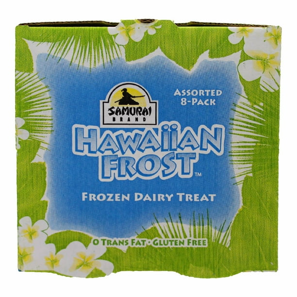 Samurai Hawaiian Frost Frozen Dairy Treat, Variety Pack 8 pk