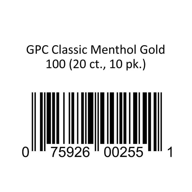 gpc cigarettes price GPC Classic Menthol Gold 100 20 ct., 10 pk