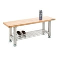 thumbnail image 7 of UltraHD 48" Wood Seating Bench with Storage Shelf, 7 of 10