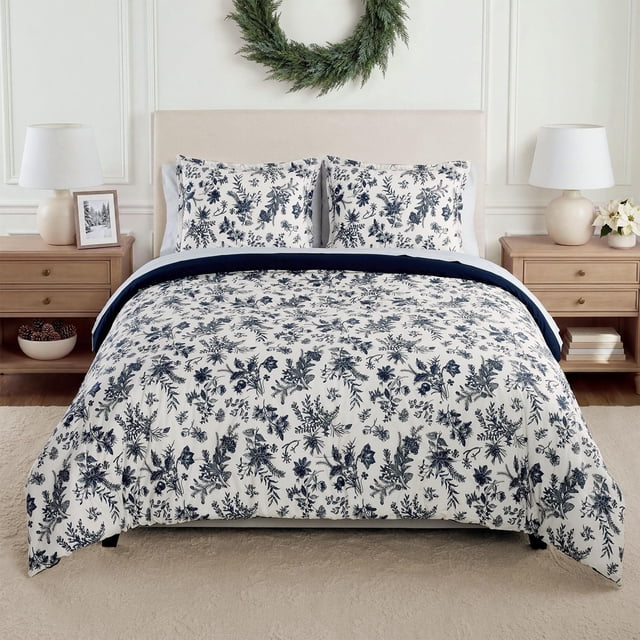 Member’s Mark 3-Piece Printed Cotton Comforter Set, Assorted Sizes