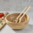 thumbnail image 2 of Member's Mark Rubber Wood Salad Bowl with Servers, 2 of 4