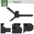 thumbnail image 4 of Hunter 44" & 52" inch Presto Low Profile Ceiling Fan and Wall Control, Assorted Colors, 4 of 16