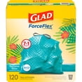 thumbnail image 10 of Glad ForceFlex MaxStrength 13-Gallong Kitchen Drawstring Trash Bags, Bahama Bliss + Febreze, Teal, 120 ct., 10 of 10