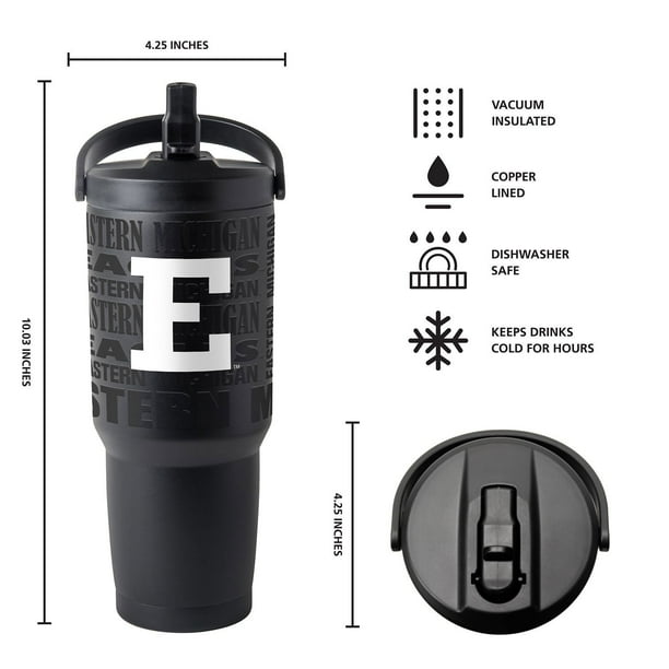 Logo Brands Eastern Michigan Eagles Stainless Steel Tumbler Set