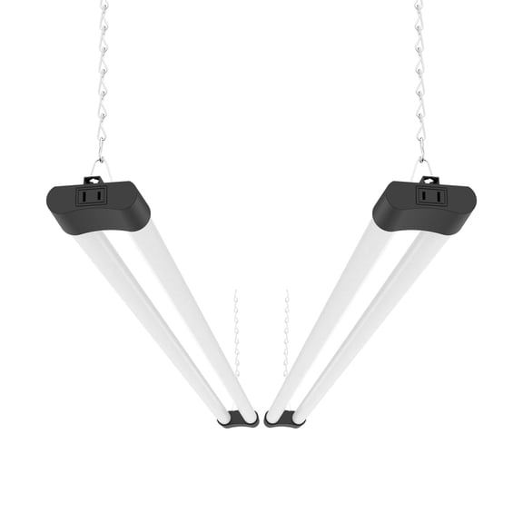 Boost LED Shop Light 4FT. 40W Dual Tube Lightweight Inline Switch 2-Pack