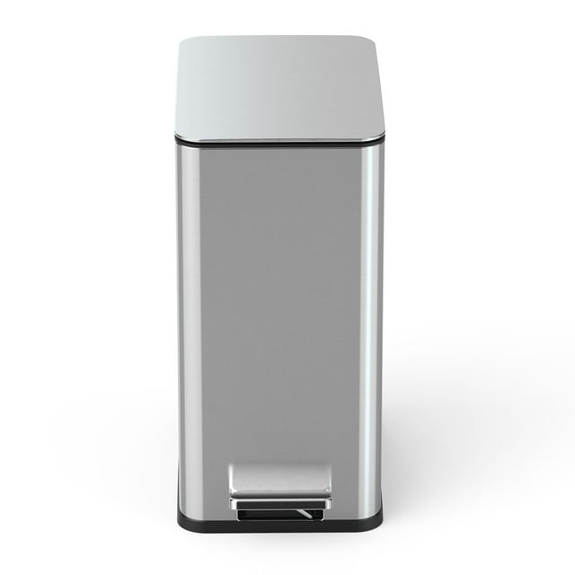 Nine Stars 2.6-Gallon Slim Step-On Trash Can, Assorted Colors
