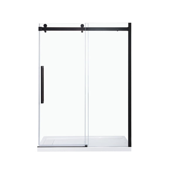 OVE Decors Bel 60" W x 78-3/4" H Frameless Soft-Close Sliding Shower Door