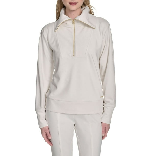 Halston Women's Velour Quarter-Zip Pullover - Samsclub.com