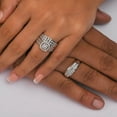 thumbnail image 4 of 0.09 CT. T.W. Round Cut Double Row Mens Diamond Band in 14K Gold, 4 of 4