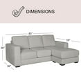 thumbnail image 4 of Elliot Stain-Resistant Fabric Reversible Sofa Chaise Sectional, Assorted Colors, 4 of 14